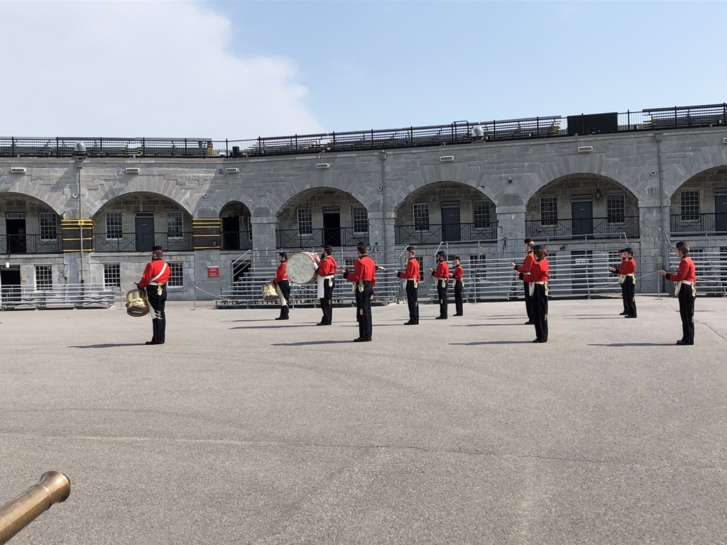 Fort Henry marching band on parade ground