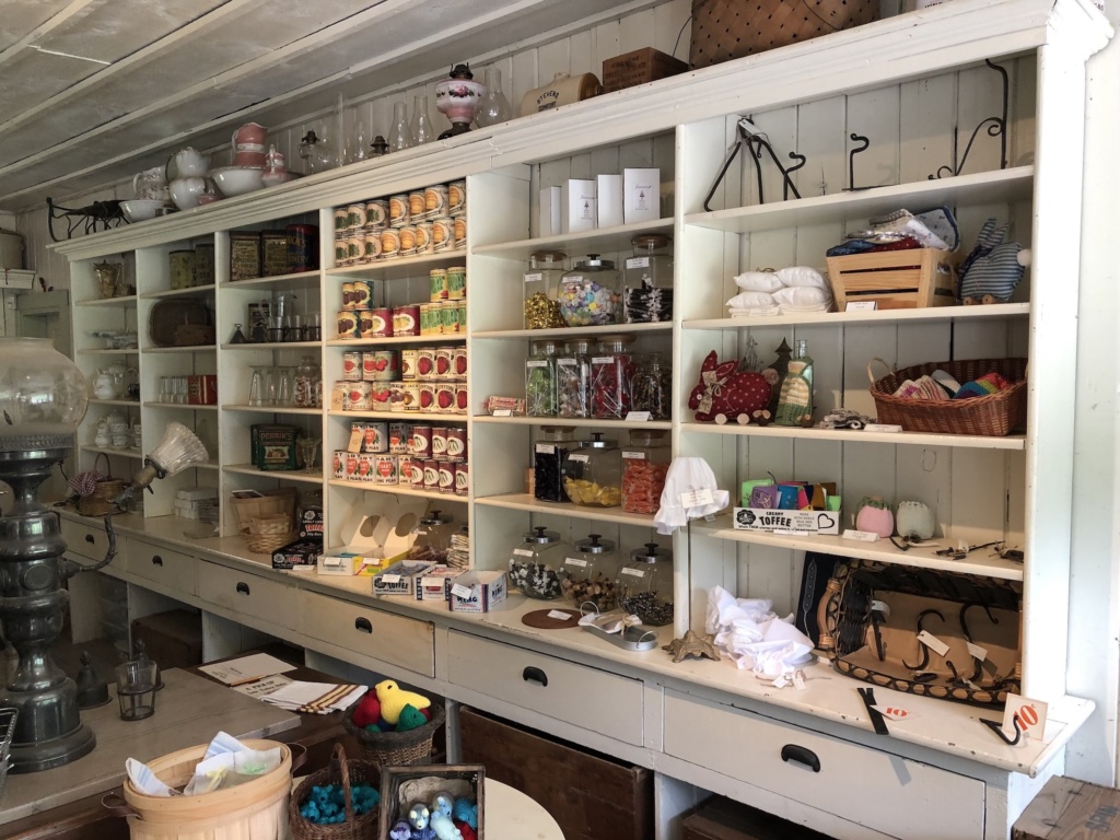 stocked shelves in village store