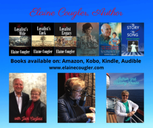 images of Elaine's books and of Elaine